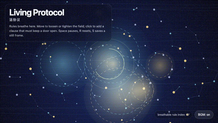 Animated preview for Living Protocol