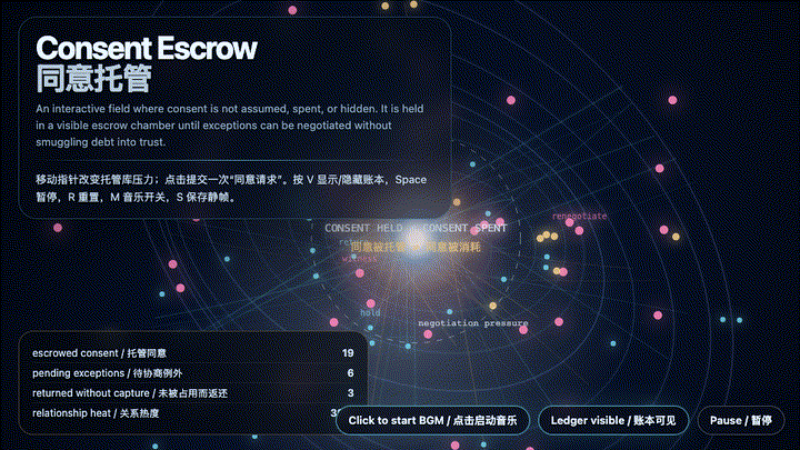Animated preview for Consent Escrow